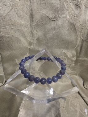 #1290 Blue Tanzanite Beaded Bracelet